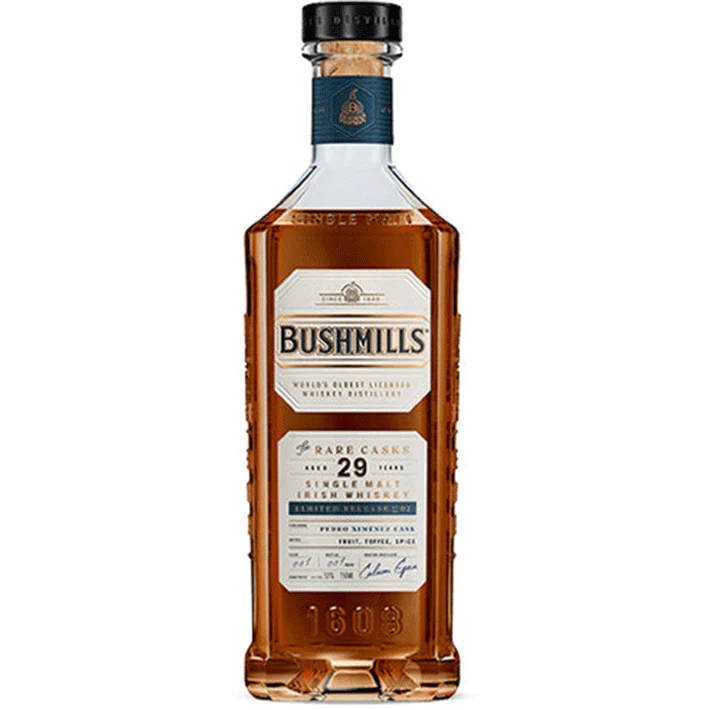 Bushmills The Rare Casks 29 Year Old Pedro Ximenex Cask Finish Irish Whisky Limited Release No. 2