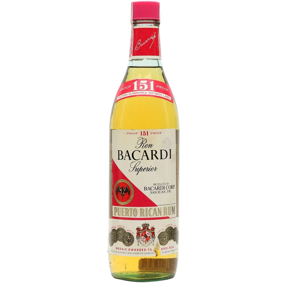 Bacardi 151 Rum 1L Original Label